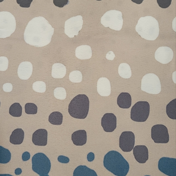 Multicolored Washable Fabric Shower Curtain-Taupe/Black/Gray/White/Blue-72x72 - Picture 3 of 5